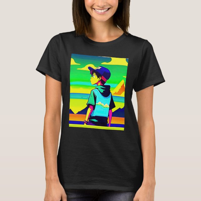 Lo fi hip hop chillhop chill beats lofi aesthetics T-Shirt (Vorderseite)