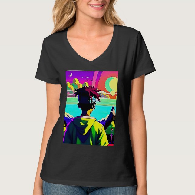 Lo fi hip hop chillhop chill beats lofi aesthetics T-Shirt (Vorderseite)