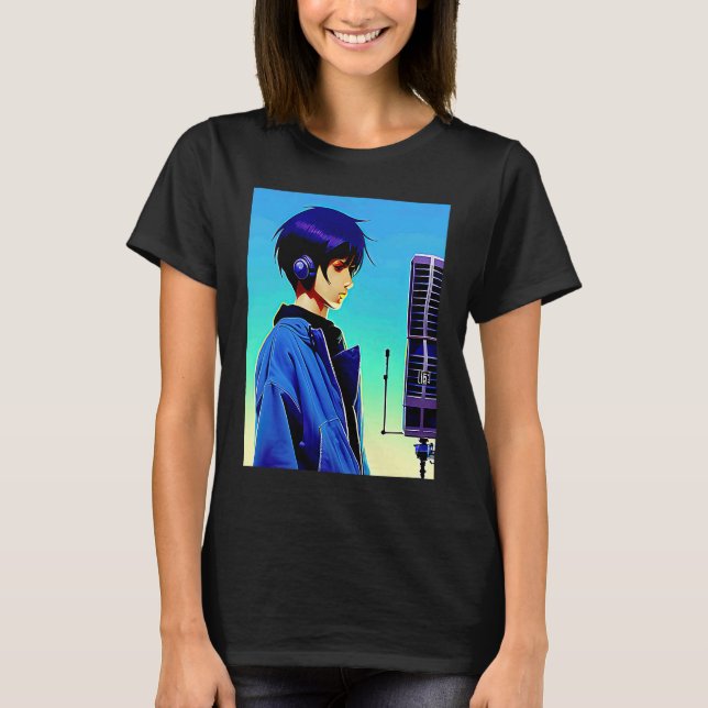 Lo fi hip hop chillhop chill beats studio aestheti T-Shirt (Vorderseite)