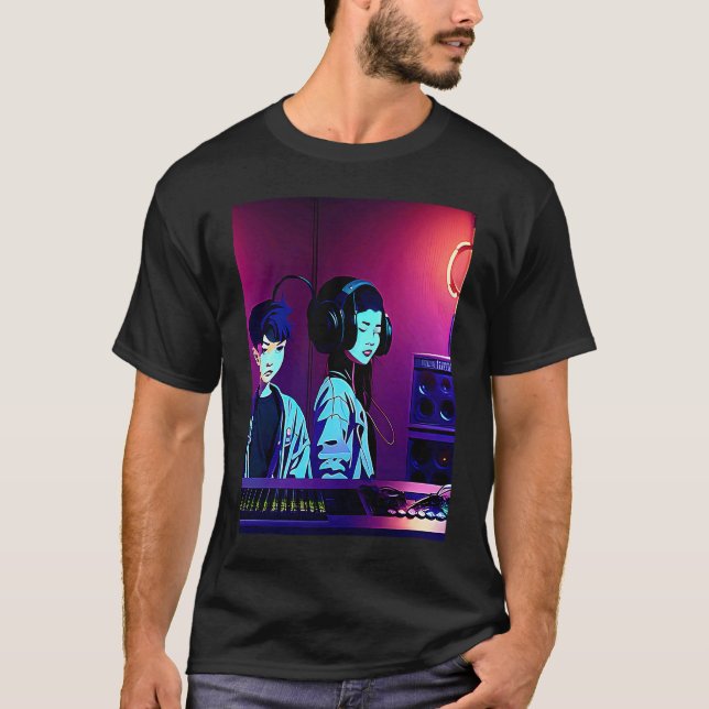 Lo fi Hip Hop Chillhop Chill beats studio aestheti T-Shirt (Vorderseite)