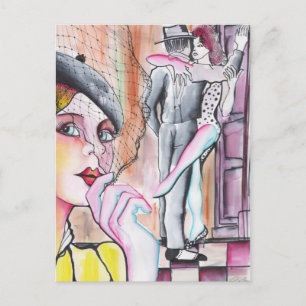 Lo han visto con otra! - Tango Postkarte