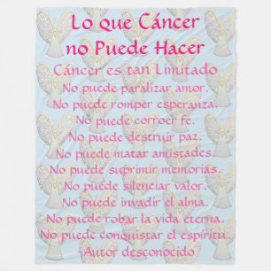 Lo que Cáncer no Puede Hacer Angel Chemo Blanket Fleecedecke
