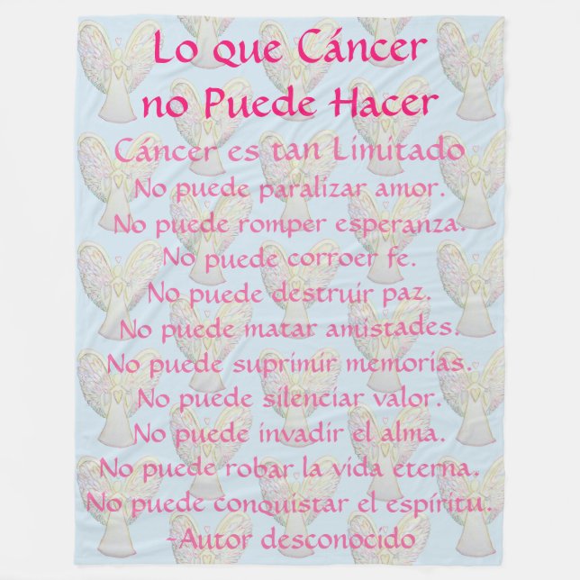 Lo que Cáncer no Puede Hacer Angel Chemo Blanket Fleecedecke (Vorderseite)