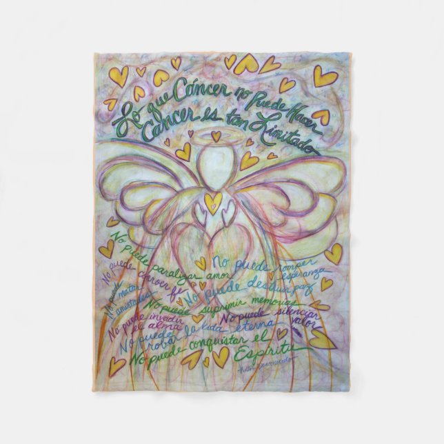 Lo que Cáncer no Puede Hacer Angel Chemo Blanket Fleecedecke (Vorderseite)