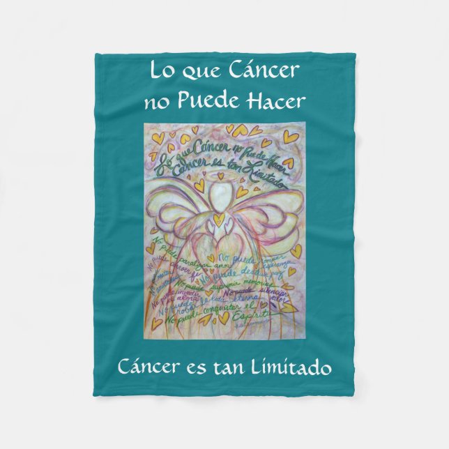 Lo que Cáncer no Puede Hacer Angel Chemo Blanket Fleecedecke (Vorderseite)