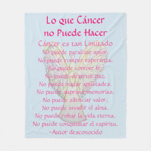 Lo que Cáncer no Puede Hacer Angel Chemo Blanket Fleecedecke
