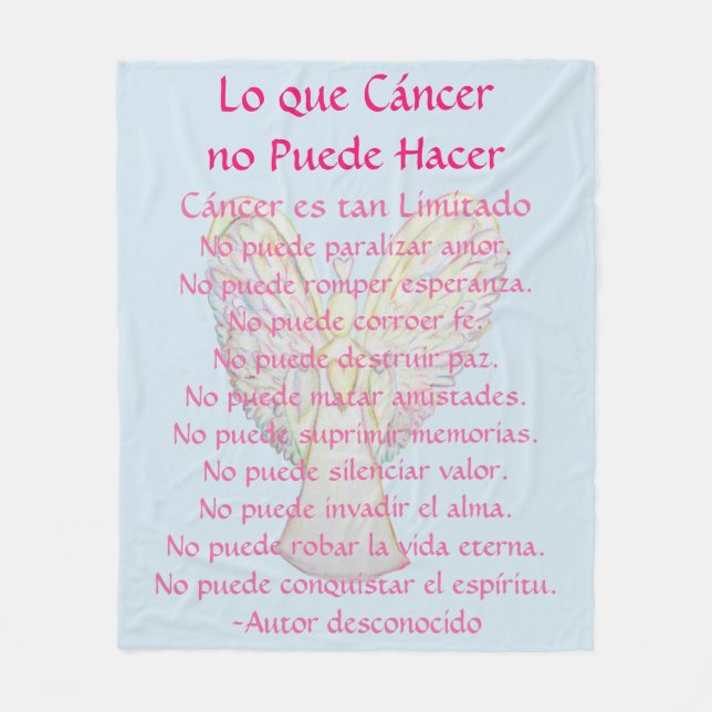 Lo que Cáncer no Puede Hacer Angel Chemo Blanket Fleecedecke (Vorderseite)