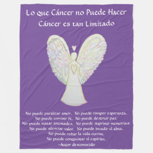 Lo que cáncer no Puede Hacer Angel Chemo Blanket Fleecedecke