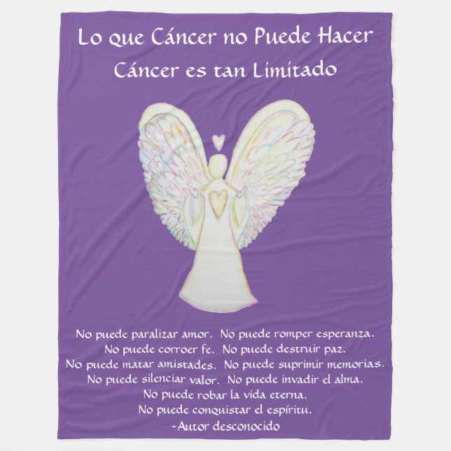 Lo que cáncer no Puede Hacer Angel Chemo Blanket Fleecedecke (Vorderseite)