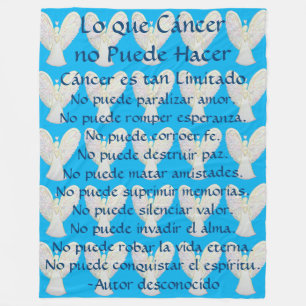 Lo que Cáncer no Puede Hacer Angel Chemo Blankets Fleecedecke