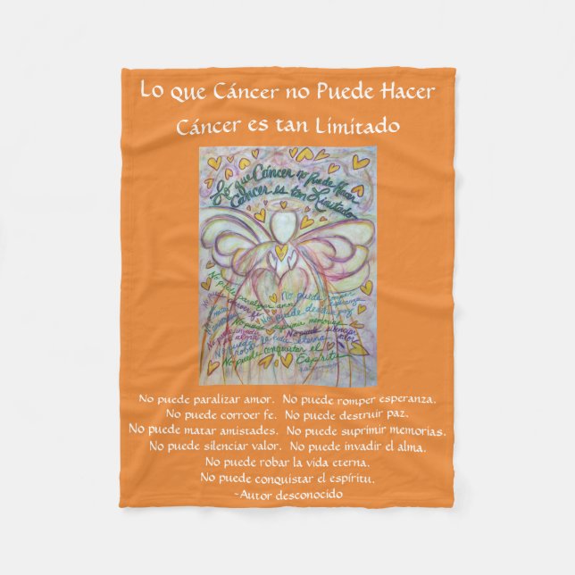 Lo que cáncer no Puede Hacer Angel Chemo Blankets Fleecedecke (Vorderseite)