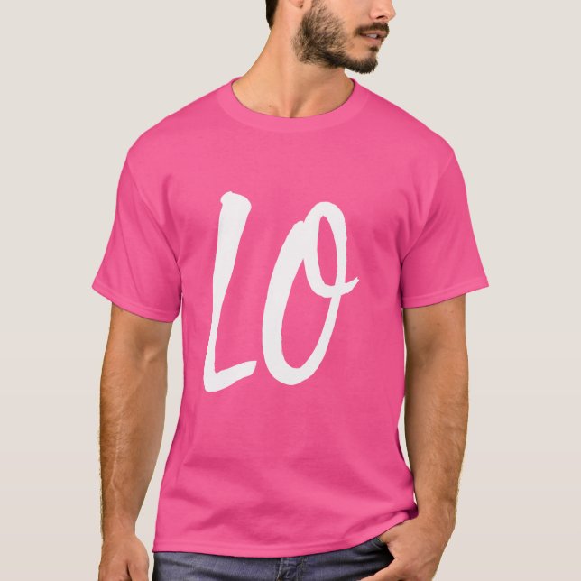 LO VE Liebe Matching Couple Husband Ehefrau Valent T-Shirt (Vorderseite)