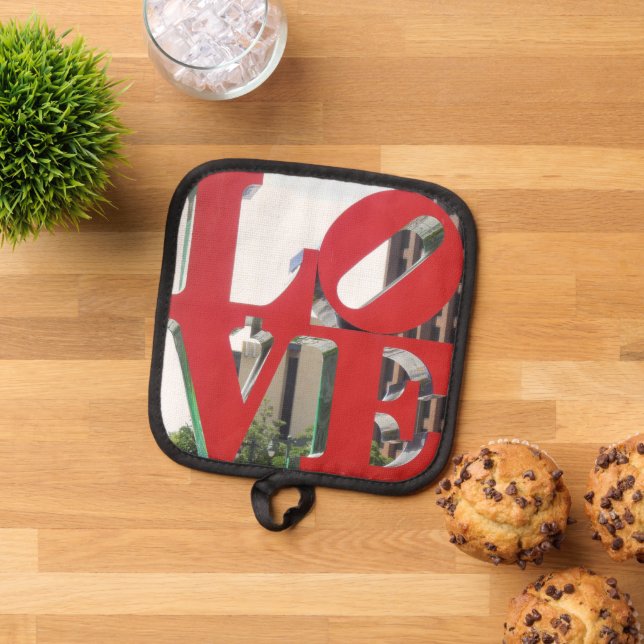 LO VE Liebe Park Philadelphia Foto Pot Holder Topflappen (Oben Unten)