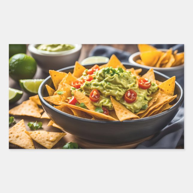 Loaded Nachos Rechteckiger Aufkleber (Vorderseite)
