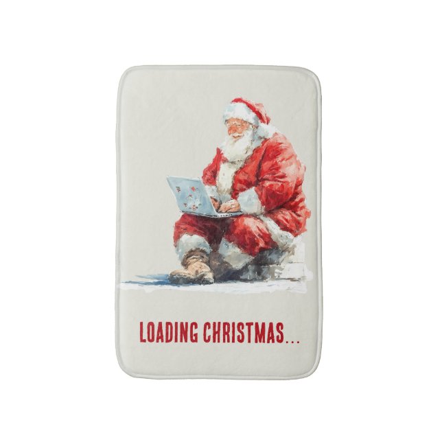 Loading Christmas Funny Santa Design Badematte (Vorderseite Vertikal)