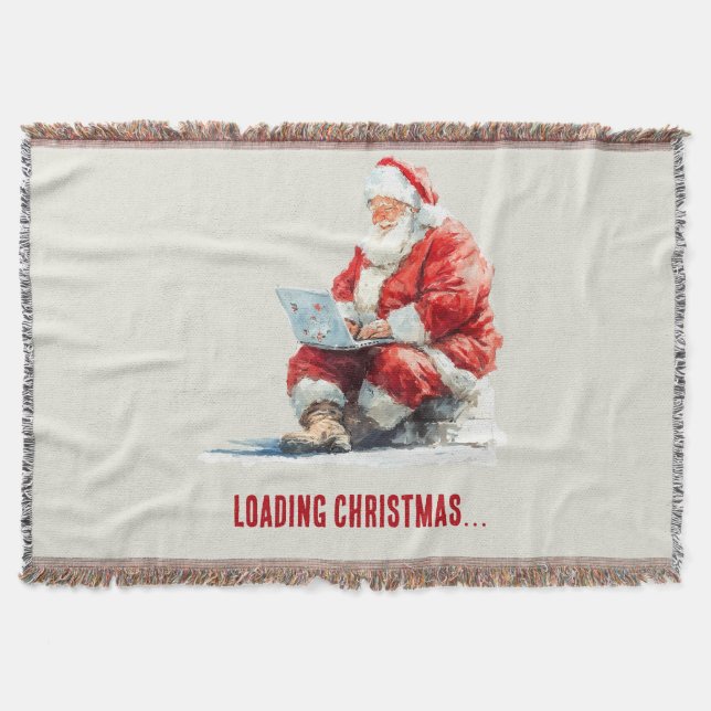 Loading Christmas Funny Santa Design Decke (Vorderseite)