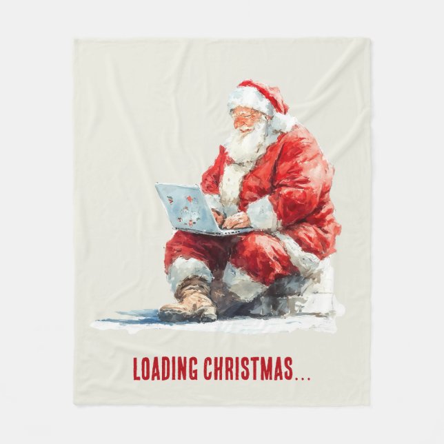 Loading Christmas Funny Santa Design Fleecedecke (Vorderseite)