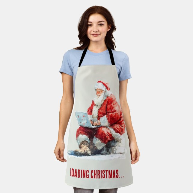 Loading Christmas Funny Santa Design Schürze (Getragen)