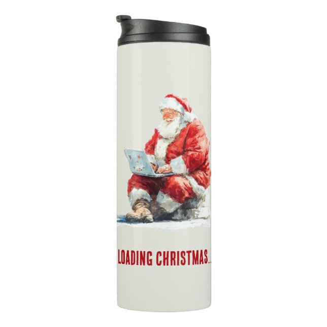 Loading Christmas Funny Santa Design Thermosbecher (Nach rechts gedreht)