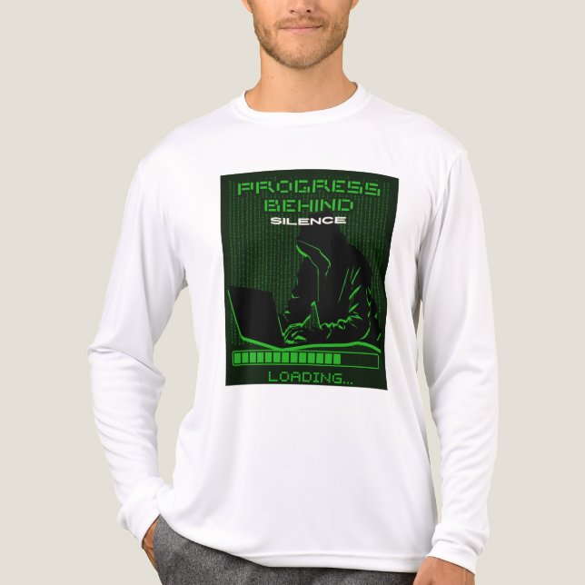 Loading Hacker Laptop Graphic T-Shirt Tri-Blend Shirt (Vorderseite)