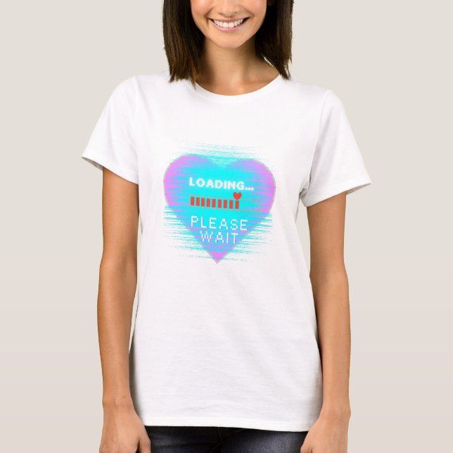 Loading Heart Retro Gamer T-Shirt (Vorderseite)