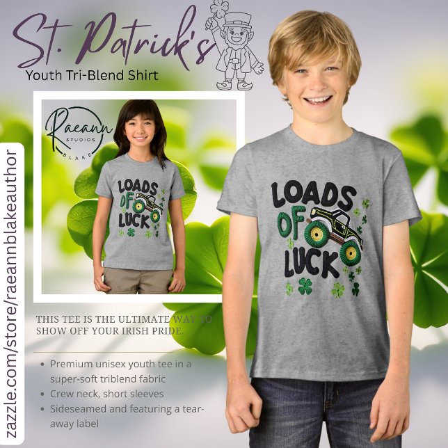 Loads of Luck Crochet-Look Design Youth  Tri-Blend Shirt (Von Creator hochgeladen)
