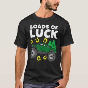 Loads Of Luck Monster Truck Shamrock St Patricks D T-Shirt
