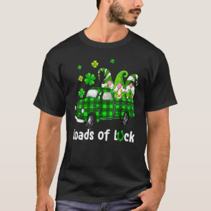 Loads Of Luck Plaid Truck Gnome Shamrock St Patric T-Shirt