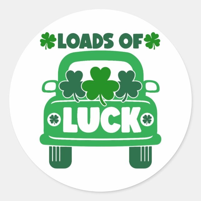 Loads 🍀 ✨ runder aufkleber (Vorderseite)