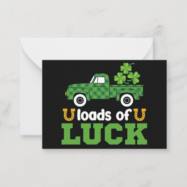 Loads Tractor Boys St Patricks Day Kids Mitteilungskarte (Vorderseite)
