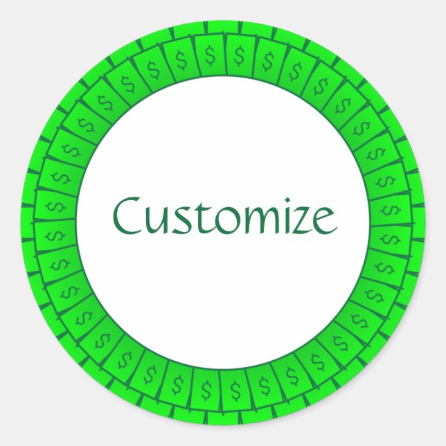 Loadz a' Money Template Runder Aufkleber (Vorderseite)