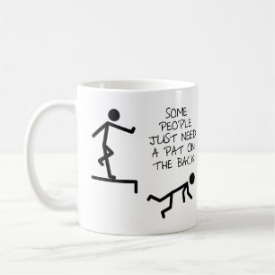 Lob auf den Rücken Lustiger Becher Kaffeetasse