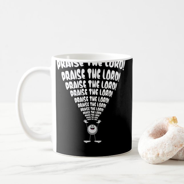Lob des Herrn Emoji Kaffeetasse (Mit Donut)