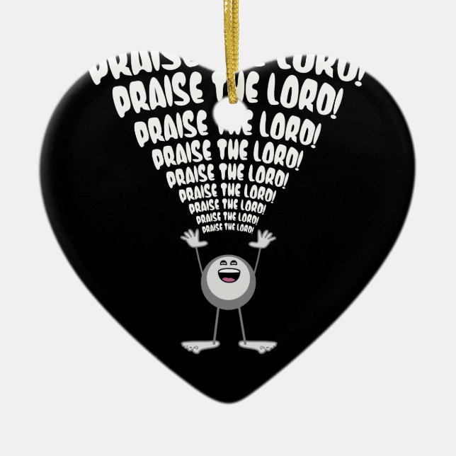 Lob des Herrn Emoji Keramik Ornament (Vorne)