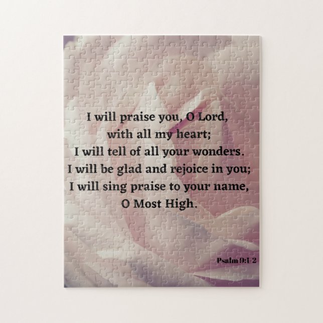 Lob für den Herrn Psalm 9:1-2 Bibelverse biblische (Vertikal)