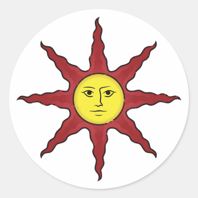 Lob für den Sonnenaufkleber Runder Aufkleber (Vorderseite)