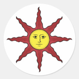 Lob für den Sonnenaufkleber Runder Aufkleber