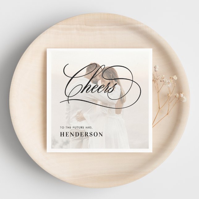 Lob für die Zukunft Frau Foto Brautparty Serviette (Von Creator hochgeladen)