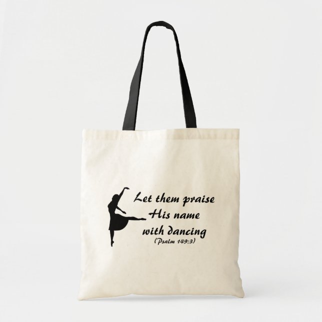 Lob für ihn mit tanzender Canvas-Tasche Tragetasche (Vorne)