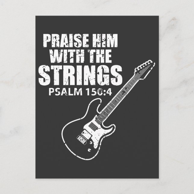 Lob für seinen Christlichen Gitarrenspieler stört Postkarte (Vorderseite)