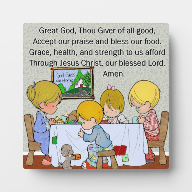 Lob Gott, von dem alle Segnungen fließen Fotoplatte (Vorderseite)