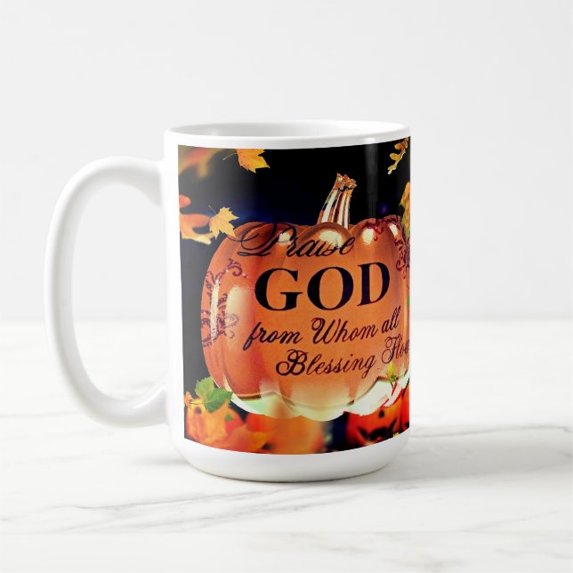 Lob Gott, von dem alle Segnungen fließen Kaffeetasse (Links)