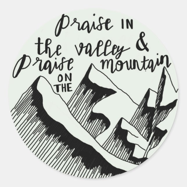 Lob Runder Aufkleber (Vorderseite)