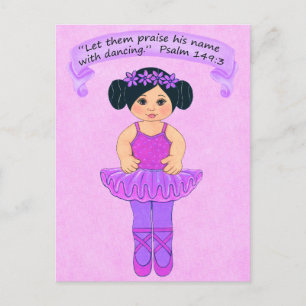 Lob seinen Namen mit Dancing 3~Scripture~Print Postkarte