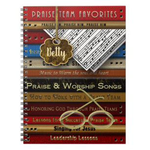 LOB-TEAM-NOTIZBUCH - MUSIK BOOKS/GLASSES - Name Notizblock