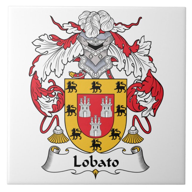 Lobato Familienwappen Fliese (Vorderseite)