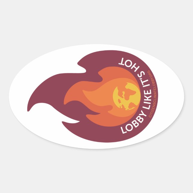 Lobby Wie es ist heiß - oval Aufkleber (Vorderseite)