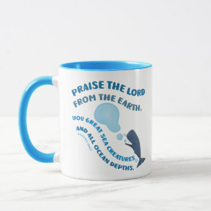 Lobe den Herrn Wal Bibelvers Psalmen christlich Tasse