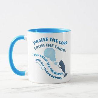 Lobe den Herrn Wal Bibelvers Psalmen christlich Tasse