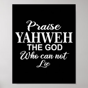 Lobe Jahwe den Gott_ Christliche Motivation Inspir Poster